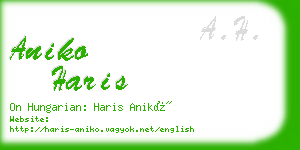 aniko haris business card